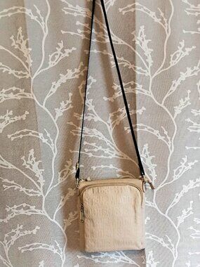 ✨ Steve Madden Cream Embossed Logo Crossbody Bag - Chic & Neutral ✨